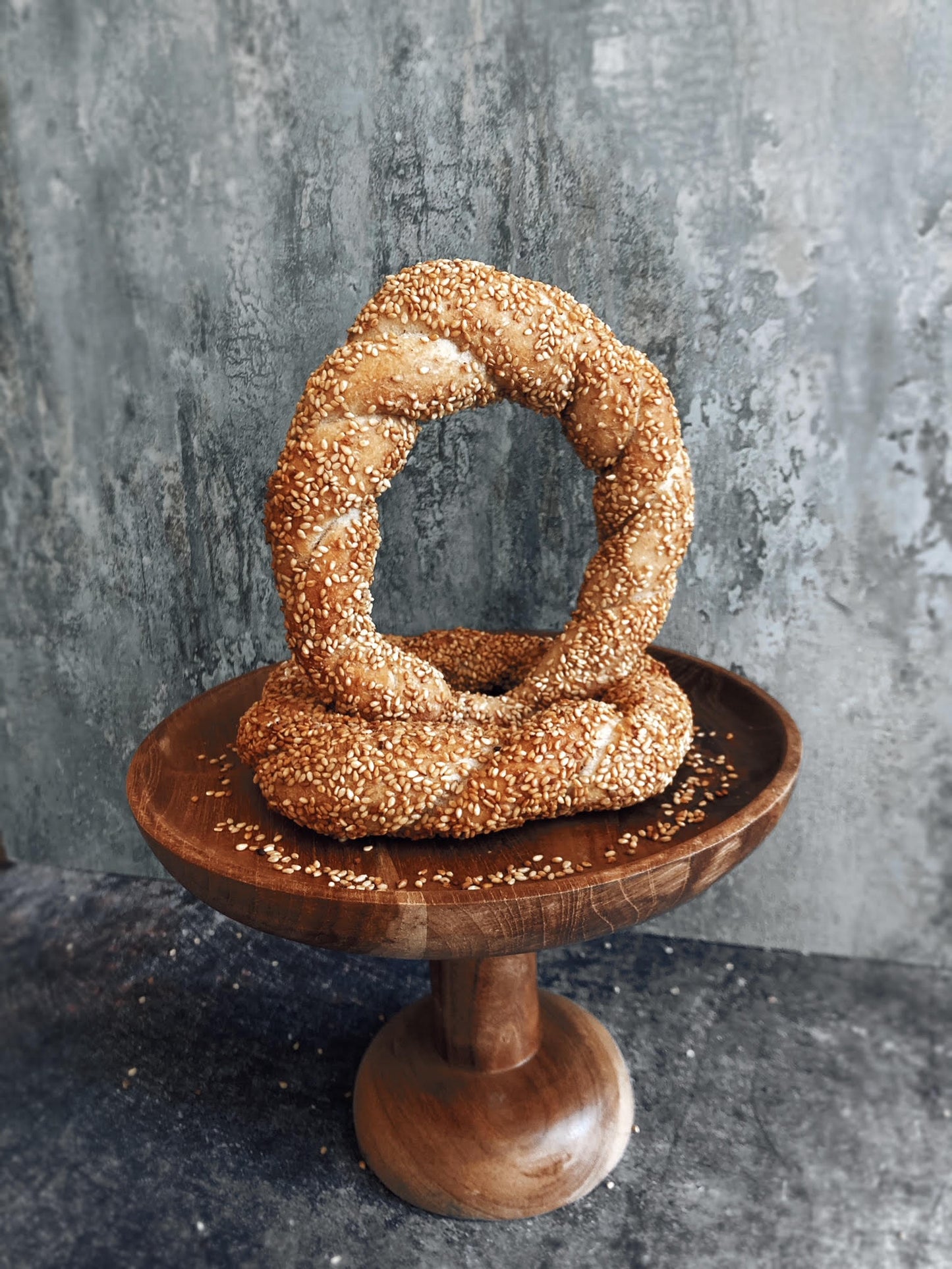 希臘芝麻酸種麵包圈 Sesame sourdough koulouri